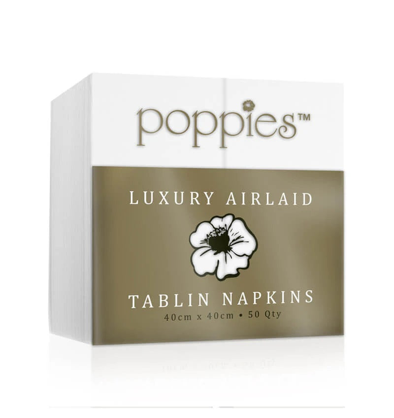 Tablin Napkins - 40 cm Airlaid Tissues- 8 Fold - Pack of 10