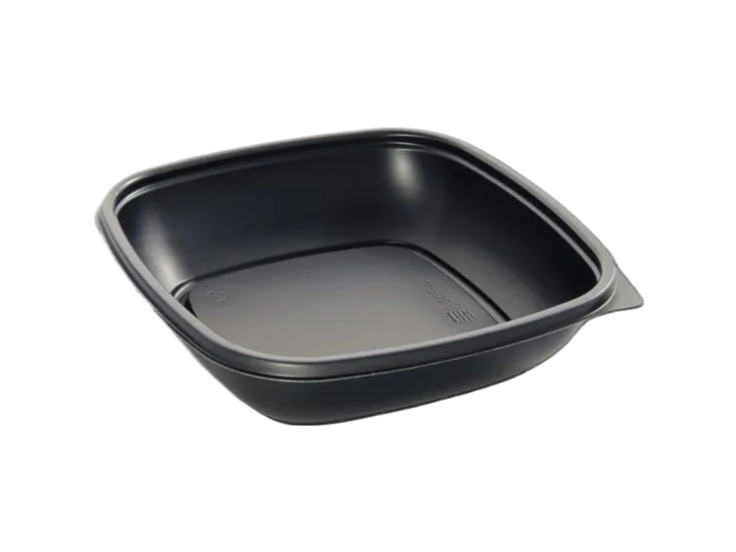 500ml Microwaveable PP Square Tray Black