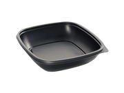 500ml Microwaveable PP Square Tray Black