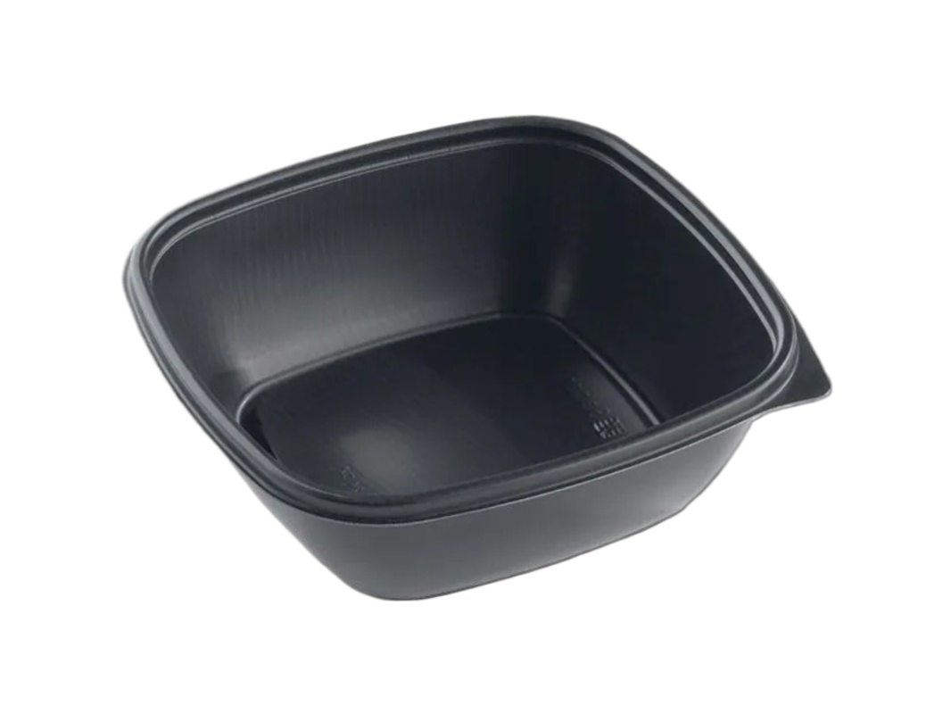 750ml Microwaveable PP Square Tray Black