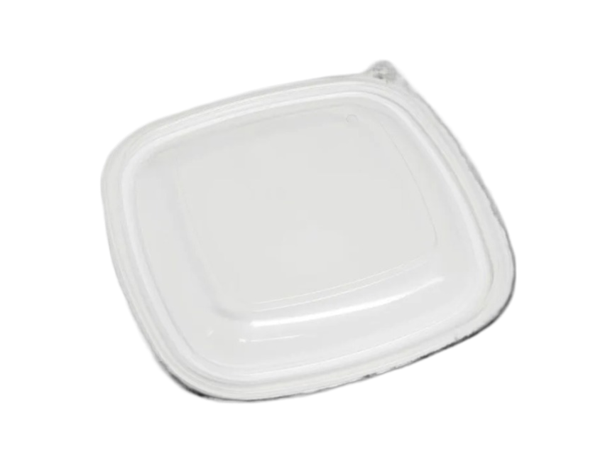 500/750ml Flat PP Lids for Microwaveable Square Tray