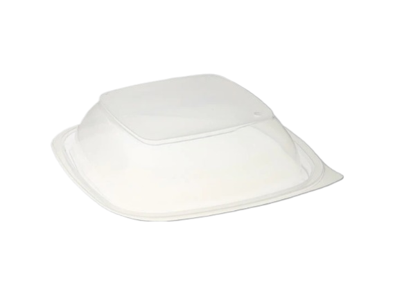 500/750ml Domed PP Lids for Microwaveable Square Tray