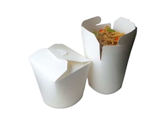 32oz White Noodle Box Leak Proof